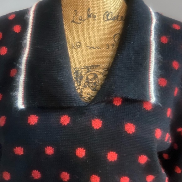 Vintage Cullinane Black with Red Polka Dot Sweater And Horse Design - Picture 5 of 13